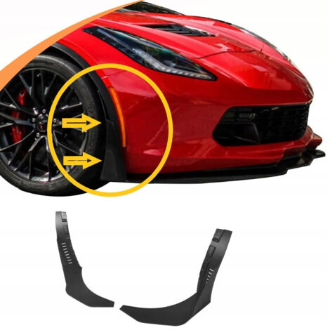 Divisor lateral de parachoques mate para Corvette C7 2014-19 con divisor STG3 (1/5)