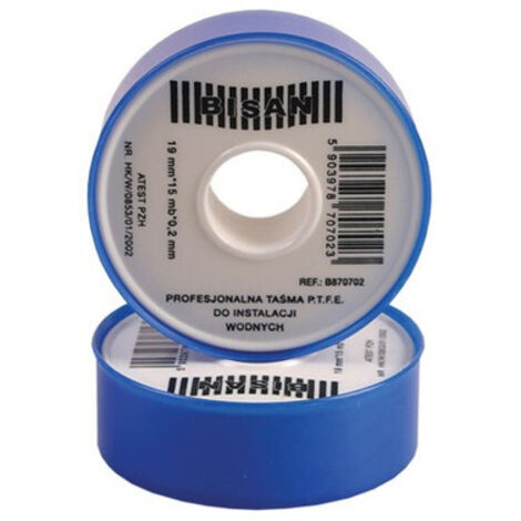 Cinta de teflón para juntas de PTFE 10 m x 12 mm x 0,075 mm