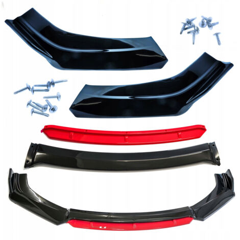 DIVISOR DEPORTIVO - DIVISOR DE PARACHOQUES UNIVERSAL ROJO BRILLO + INSERTO (1/5)