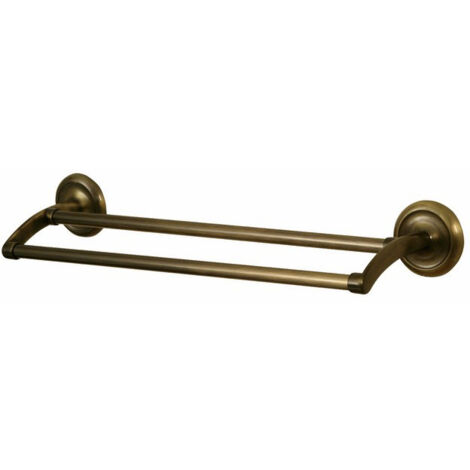 Toallero doble Deco, latón antiguo, longitud 670 mm (1/2)