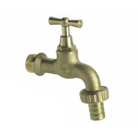 Grifo de jardín de latón de 1/2" con conector de manguera (1/2)