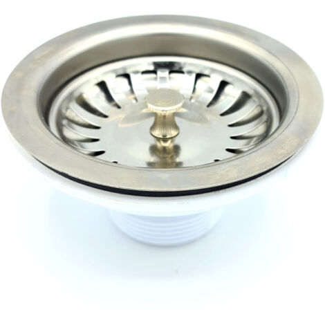 Desagüe de fregadero con colador metálico de 115 mm