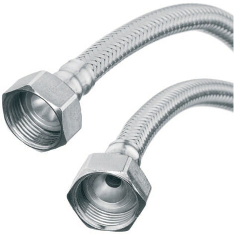 Manguera trenzada de acero flexible 3/4"x3/4", longitud 40 cm