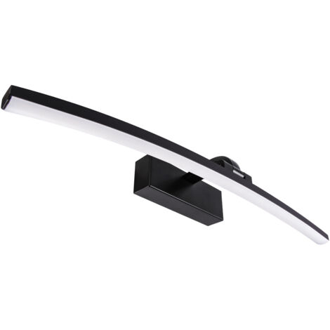 Aplique de baño sobre espejo MAMBA LED 12W 4100K IP44 negro