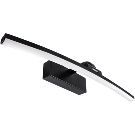 Aplique de baño sobre espejo MAMBA LED 8W 4100K IP44 negro (1/2)