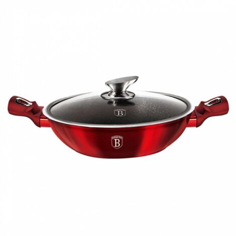 Wok con revestimiento de granito 30cm 4L BERLINGER HAUS Borgoña BH-7110 (1/3)
