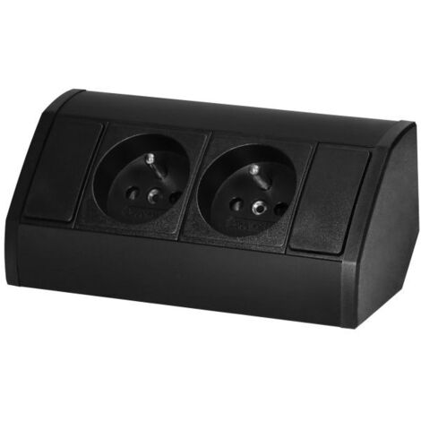 Toma de corriente para mueble bajo armario 2x230V - OR-GM-9005/B (1/3)