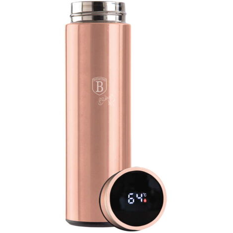 Termo inteligente de acero de 0,45 l con indicador de temperatura LED BERLINGER HAUS Oro rosa BH-7954 (1/5)