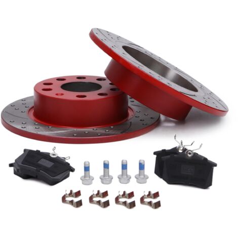 KIT DISCOS PASTILLAS FRENO TRASERO AUDI SEAT SKODA VW