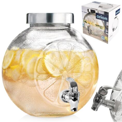 Tarro de cristal con grifo para bebidas, limonada, limón, 5,4L, ORION 143793 (1/5)