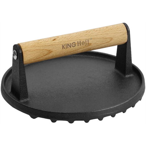 Prensa de hamburguesas de hierro fundido de 18 cm KINGHOFF KH-1759 (1/5)