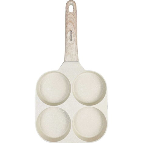 Sartén de mármol 4 en 1 para tortitas y huevos, 18 cm, beige, KLAUSBERG KB-7823