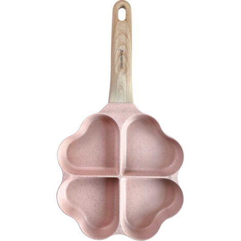 Sartén de mármol 4 en 1 con forma de corazón para panqueques, huevos y panqueques 19x19cm ROSA KLAUSBERG KB-7820 (1/5)