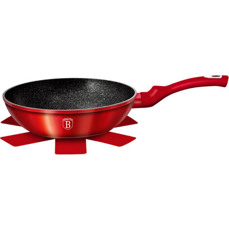 Wok con revestimiento de granito 28cm BERLINGER HAUS Línea Metálica Borgoña BH-1267-N (1/5)