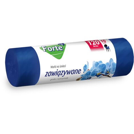 Bolsas de basura Forte+ atadas 120L 10 uds LDPE (1/3)