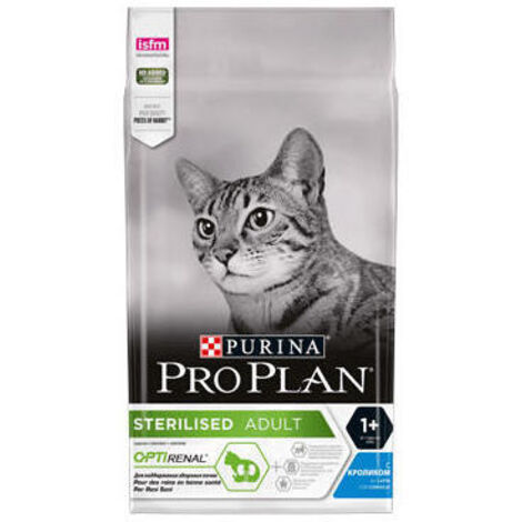 Purina Pro Plan Sterilised Renal Plus Rabbit - alimento para gatos esterilizados con problemas renales, 1,5 kg (1/3)