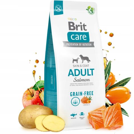 Brit Care - Alimento para perros adultos sin cereales con salmón (12 kg)