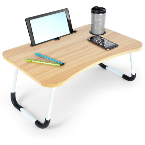 Mesa grande para portátil, tableta de desayuno, bandeja plegable para cama (1/5)