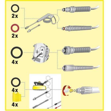 Karcher - conjunto de juntas tóricas de recambio hidrolimpiadora - 26407290 - 4039784051539
