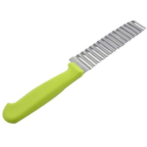 Cuchillo de sierra para cortar patatas fritas, verduras, frutas y rebanador. (1/3)