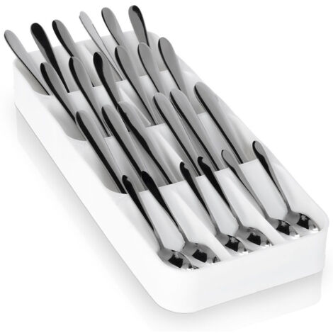 Inserto para cajón de cubiertos para cucharas, cuchillos, tenedores y cucharillas Organizador de cocina (1/5)