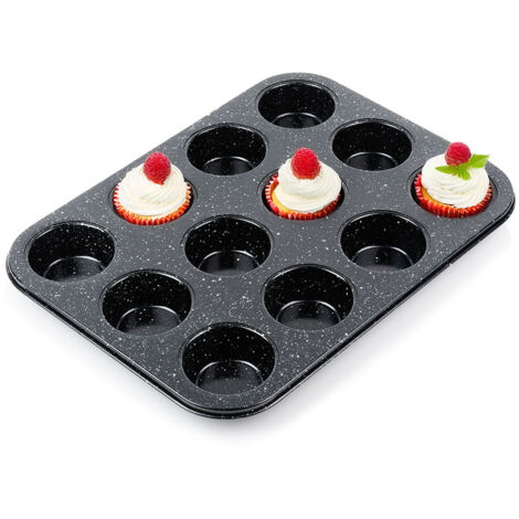 Molde de granito para muffins Bandeja para hornear muffins Cupcakes (1/5)