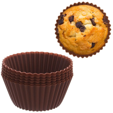 6 moldes de silicona para muffins para hornear muffins (1/5)
