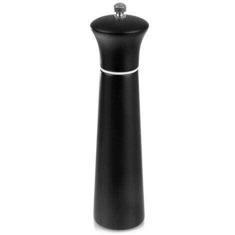 Molinillo de madera para moler especias, pimienta y sal, negro, 21,5 cm (1/4)
