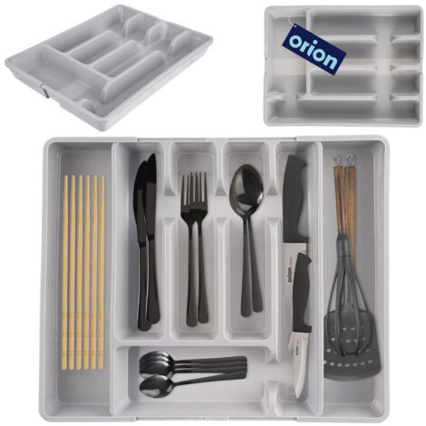 Organizador de cajones extensible para cubiertos y utensilios de cocina