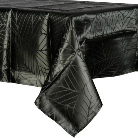 Mantel Hojas Verde Oscuro Verde Botella Decorativo Ornamental 220x150 cm (1/5)