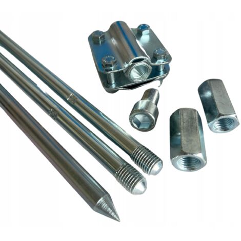 CONJUNTO DE PUESTA A TIERRA PARA RAYO 3MB (3x1m) M16 + CONECTOR ACERO GALVANIZADO + HERRAMIENTA DE FABRICACIÓN