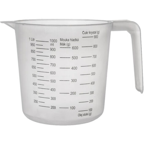 Taza medidora de cocina con vaso medidor para medir productos alimenticios 1L (1/3)