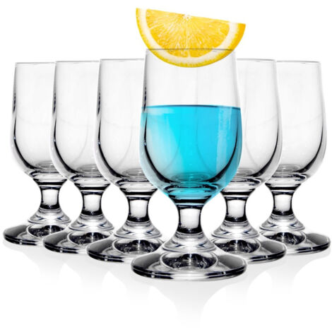 Juego de 6 vasos de chupito de vodka con tallo de 20 ml (1/5)