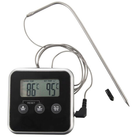 Termómetro electrónico de cocina con sonda para pinchos de carne y asados