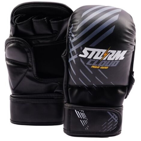 Guantes de combate StormCloud Lynx MMA negros/grises, 7 oz, XL