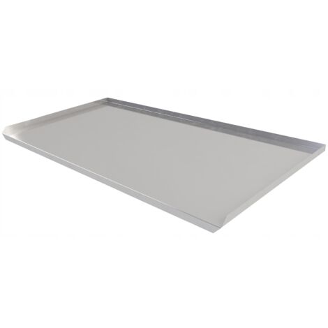 Encimera de acero inoxidable resistente al ácido de 55 x 75 cm, tabla de repostería con cantos revestidos