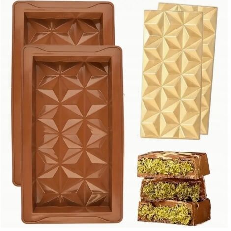 Molde de chocolate con forma de diamante, bombones, bombones y dulces de Dubái (1/5)