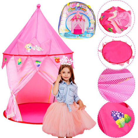 Castillo de casa de campaña para niña para el jardín de la casa