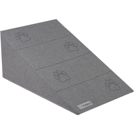 Rampa para perros 30 cm gris oscuro con patas