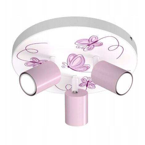 LÁMPARA DE TECHO INFANTIL PARA NIÑA MARIPOSA LED PULIDA GU10