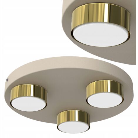 LÁMPARA DE TECHO LED PLAFON LOFT GX53 KASHMERE ORO PULIDO LÁMPARA DECORATIVA 3 luces (1/4)
