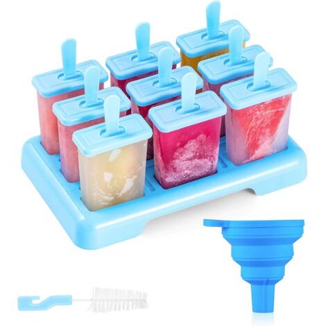 MOLDES PARA HELADOS 9 uds. SET DE PALITOS PARA MOLDES DE HELADO DE SORBETE CASEROS (1/3)