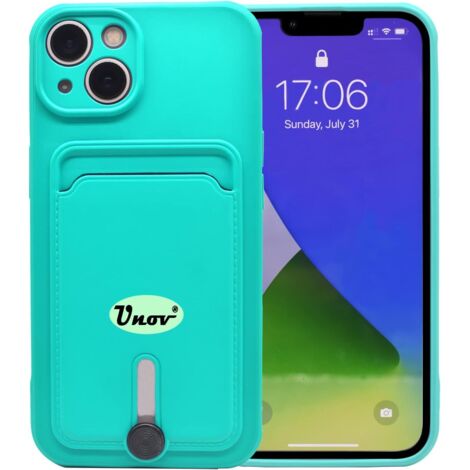 FUNDA DE SILICONA PARA APPLE IPHONE 13 DE 6,1" TURQUESA + TARJETA (1/5)