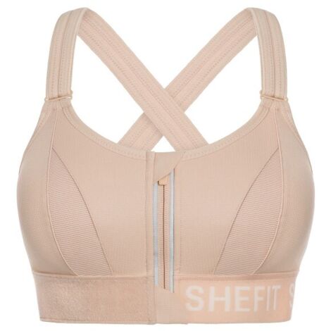 Sujetador deportivo Shefit Beige de sujeción fuerte y ajustable talla 5XL (1/5)