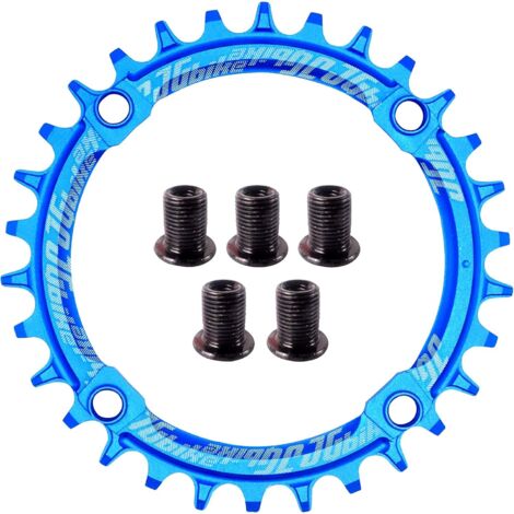 PIÑÓN DELANTERO AZUL DE BICICLETA 104mm 32T MTB