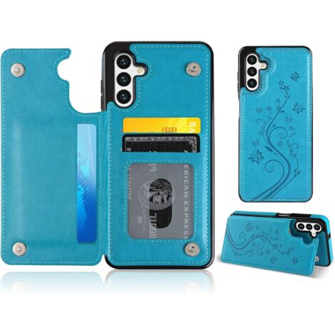 FUNDA PROTECTORA PARA SAMSUNG GALAXY A13 5G AZUL CON TARJETERO DE APERTURA (1/5)