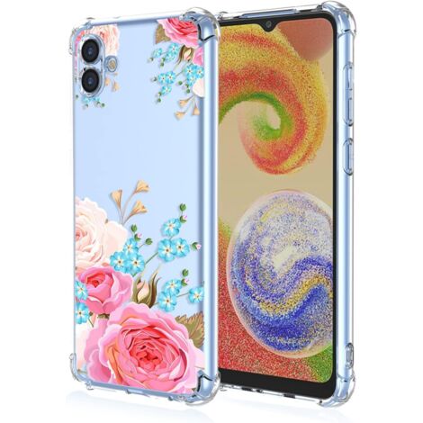 FUNDA DE SILICONA PARA SAMSUNG GALAXY A04 FUNDA TRANSPARENTE FLORES PEONÍA (1/5)