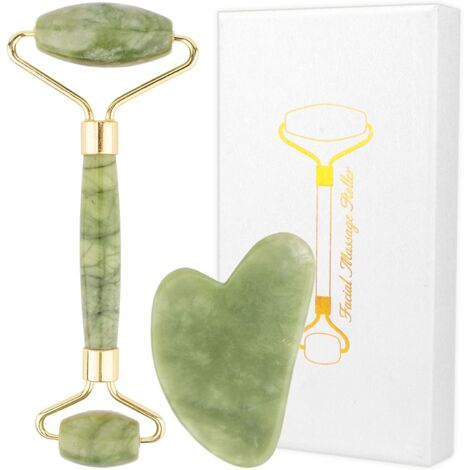 MASAJEADOR FACIAL CON RODILLO DE JADEÍTA NATURAL (1/5)