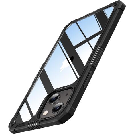 FUNDA TRANSPARENTE RESISTENTE PARA IPHONE 14 Plus 6.7' MARCO NEGRO (1/5)