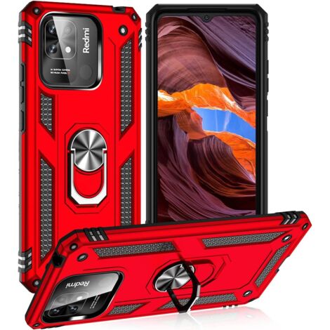 FUNDA ROJA PARA XIAOMI REDMI 10C/POCO C40 CON SOPORTE 220333QAG 220333QPG (1/5)